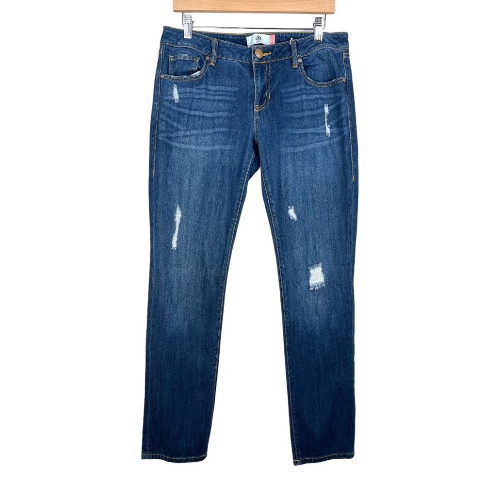 Cabi Slim Boy friend‎ Jeans low rise Y2K distressed sz 8